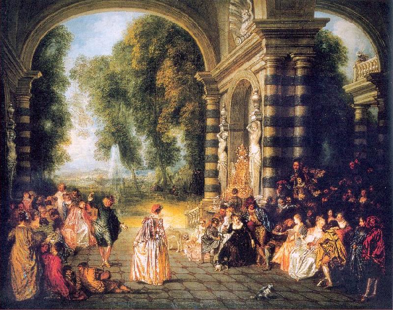 WATTEAU, Antoine The Pleasures of the Ball oil painting picture